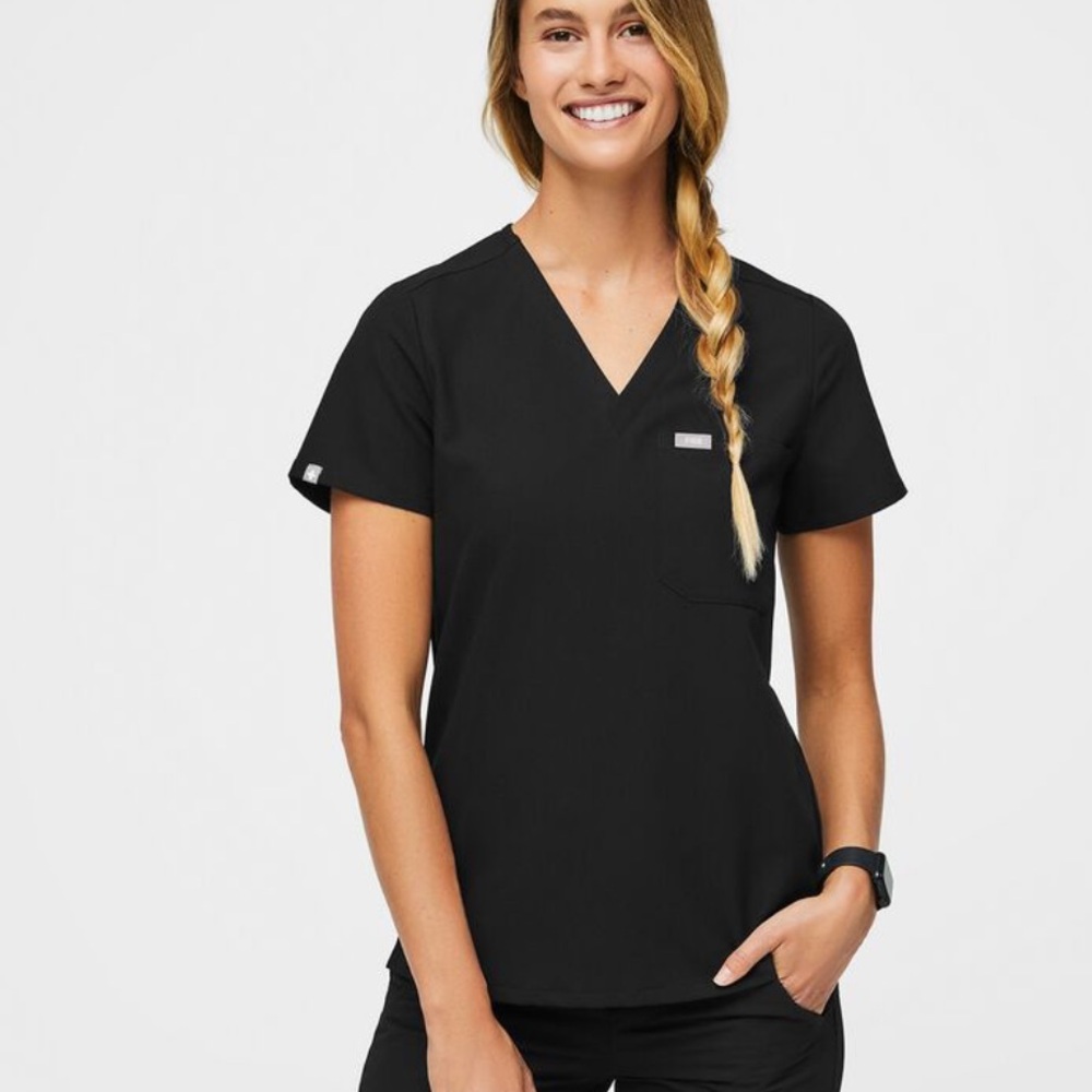 Black scrub top